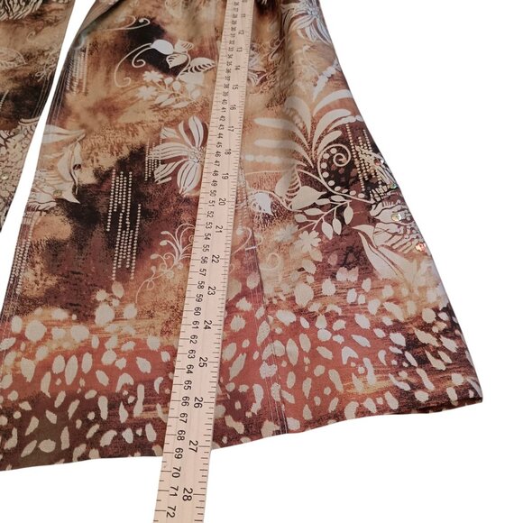 Chicos Open front Floral Silk Blend Womens Jacket Front Pockets Lightweight Sz M - Picture 7 of 8